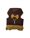 Pet Interest Mesh Harness & Dotted Skirt Brown Large 46-65cm
