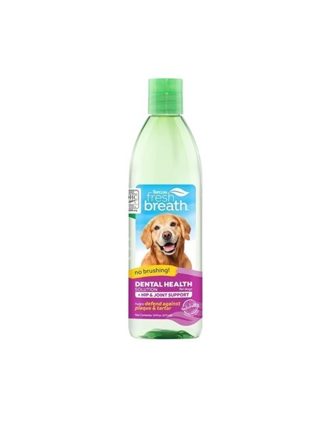 Tropiclean Fresh Breath Dog Oral Care Water Additive Hip & Joint 473ml