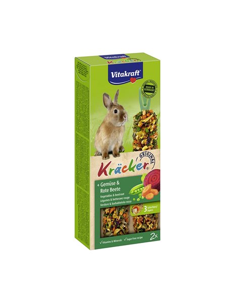 Vitakraft Kracker Duo Για Κουνέλια Με Λαχανικά & Παντζάρι 2τμχ