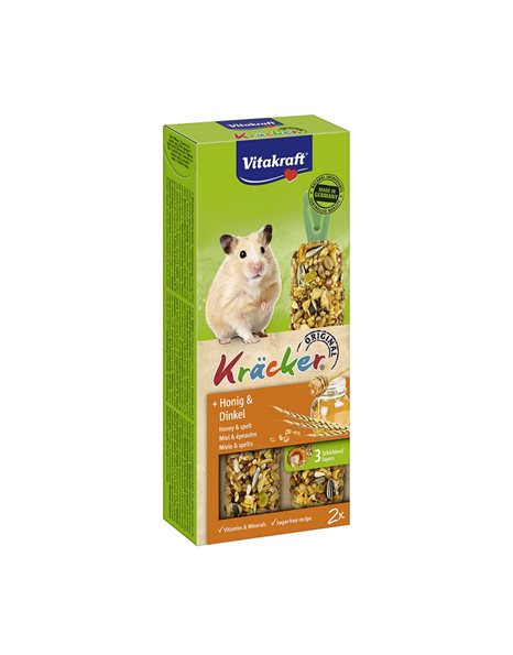 Vitakraft Kracker Duo For Hamstrers With Cereals & Honey 2pcs