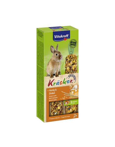 Vitakraft Kracker Duo Για Κουνέλια Με Μέλι & Δημητριακά 2τμχ