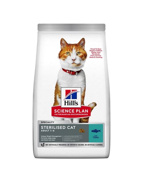 Hill's Science Plan Adult Sterilized Feline Με Τόνο 1,5kg