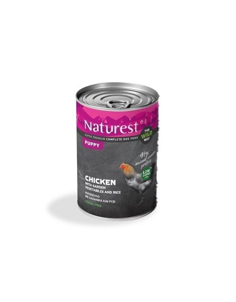 Naturest Puppy With Chicken And Garden Vegetables And Rice 400gr