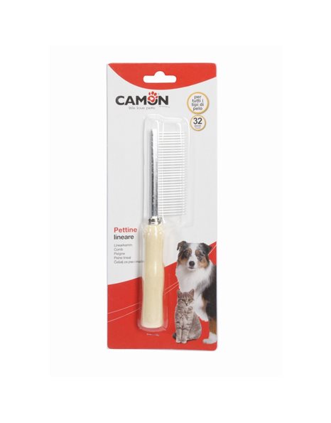 Camon Comb With Wooden Handle 18cm