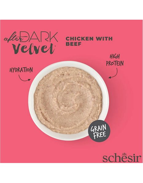 Schesir AfterDark Velvet Mousse Chicken & Beef 80gr