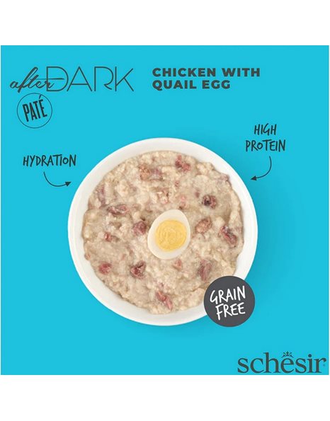 Schesir AfterDark Chicken & Quail Egg Paté 80g