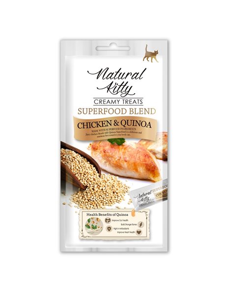 Natural Kitty Creamy Treat With Chicken And Quinoa 4x12gr