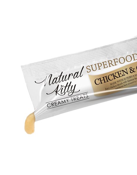 Natural Kitty Creamy Treat With Chicken And Quinoa 4x12gr